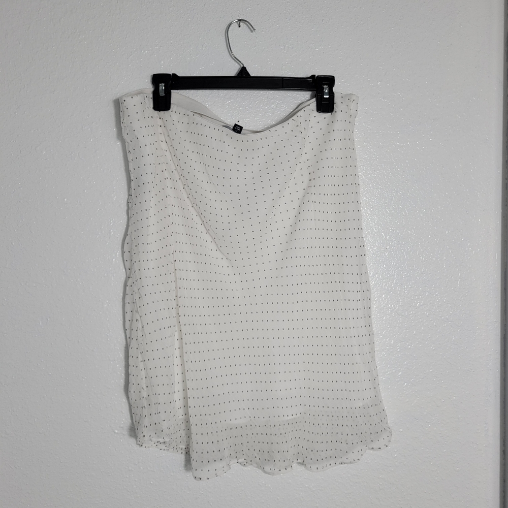 J Crew Gwen knee-length layered slip skirt in dot crinkle chiffon CB792 Size XL - Picture 3 of 6